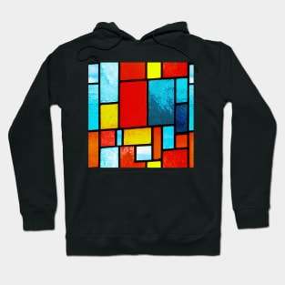 Stained glass colorful pattern, model 8 Hoodie